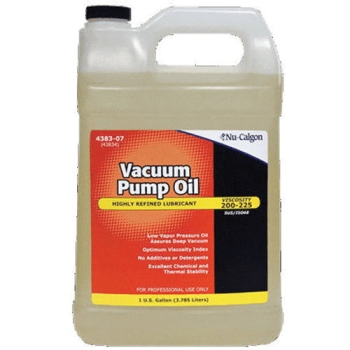 Nu-Calgon Cal-Vac 4383-07 Vacuum Pump Oil, 40 to 46 cSt Viscosity, 1 gal Net Content, 437 deg F Flash Point, Colorless