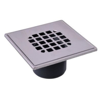Oatey® 42287 Testable Drain, For Pipe Size: 2 in, PVC Body, Stainless Steel Grate, Polished, Drain Function Type