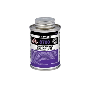 Oatey® Uni-Weld® 8766S Primer, Applicable Materials: CPVC, PVC, 4 oz Net Content, Purple