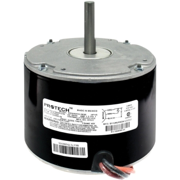 PROTECH™ 51-100999-04 Condenser Motor, 1/5 hp Motor, 208/220/230 V, 1 ph, 1075 rpm Motor, 48 NEMA, 1 -Speed, 6-1/2 in D