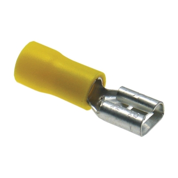 Rheem® 455049 Female Quick Connect, 12 to 10 AWG Wire, 1/4 in Tab, Connect Function Type, Yellow
