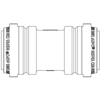 SharkBite™ SharkBite Max™ UXL0141 Coupling, 1-1/2 in, Push-to-Connect, Coupling, 1-1/2 in, Push-to-Connect, Brass