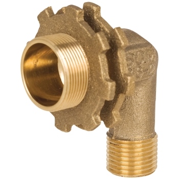Sioux Chief 616-2 Shower-Lock Leaded Tub Shower Elbow, 1/2 in Inlet Connection, Female Sweat Inlet Connection, Brass