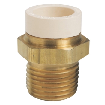 Sioux Chief 646-CG3 Straight Socket, Socket Fitting, 3/4 in Connection Size 1, Connection Type 1: CPVC, Brass