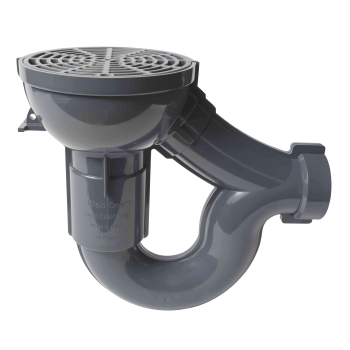 Sioux Chief WeldOne™ 800-PPK Integral-Trap Floor Drain, For Pipe Size: 2 in, Hub Outlet Connection, PVC Body, Round