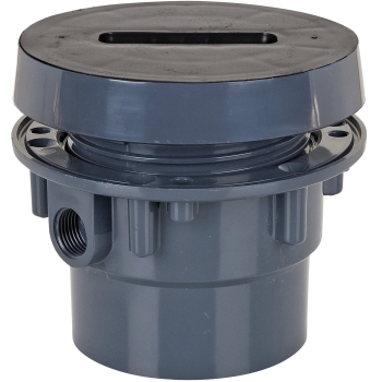 Sioux Chief FinishLine™ 832-35PF Rough-In Fixture Floor Drain, For Pipe Size: 3 in, Hub Outlet, PVC Body, PVC, Round