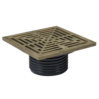 Sioux Chief FinishLine™ 832-3HNQ Finish Fixture Floor Drain, Square, 5-7/8 in, Nickel Bronze, Drain