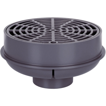 Sioux Chief QuadDrain™ 841-2PPK General-Purpose Floor Drains, For Pipe Size: 2 in, Hub Outlet, PVC Body, PVC, Round