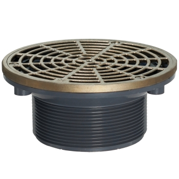 Sioux Chief 842-4LNR Adjustable Floor Drain Head, For Pipe Size: 4 in, MIP Outlet, ABS Body, ABS, Round, 2-7/8 in H