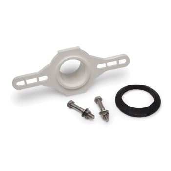 Sioux Chief 868-5P Urinal Flange Kit, 2 in Inlet, Hub Inlet, 2-3/4 in Outlet, PVC, 3-1/2 in H, 8-1/8 in W, 1-3/8 in D
