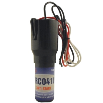 Supco® URCO410 Hard Start Solid-State Relay, 1/3 to 1/4 hp Motor HP, 110-125 V, 243 to 292 uF Capacitance, 1 ph