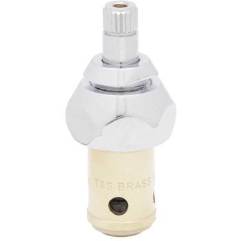 T&S 012443-40NS Eterna Cartridge With Spring Check, 1/4 Turn Compression Valve/Cartridge, Hot, 2-7/8 in Length, Brass