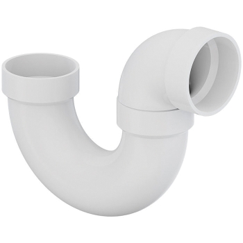 Tigre 706-X-3668 DWV P-Trap, 1-1/2 in Inlet Connection, Hub Inlet Connection, 1-1/2 in Outlet Connection, PVC, White
