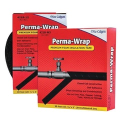 Nu-Calgon 4218-12 Perma-Wrap Presst-O-Cel Foam Insulation Tape, 1/8 In Thick, 2 In W, 30 Ft L, Black, Acrylic Adhesive