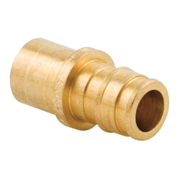 Uponor ProPEX® LF4515050 Adapter, Adapter Fitting, 1/2 in Connection Size 1, Connection Type 1: PEX, Brass