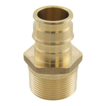 Uponor ProPEX® LF4521515 Adapter, Adapter Fitting, 1-1/2 in Connection Size 1, Connection Type 1: PEX, Brass