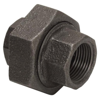WOLVERINE BRASS® ProSeries 55160 Union, Union Fitting, 1/2 in Connection Size 1, Connection Type 1: FIP, Black-Coated