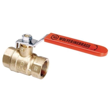 WOLVERINE BRASS® 56117NL Ball Valve, Ball Valve, 1-1/4 in Nominal, 1-1/4 in Connection Size 1, Connection Type 1: FIP