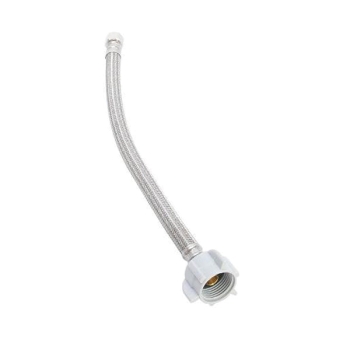 WOLVERINE BRASS® 57580 Toilet Connector, 12 in Length, 3/8 in Connection Size 1, Connection Type 1: Tube