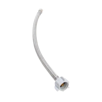 WOLVERINE BRASS® 57581 Toilet Connector, 16 in Length, 3/8 in Connection Size 1, Connection Type 1: Tube