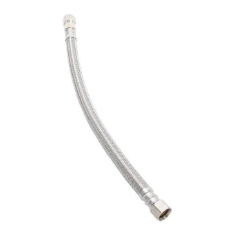 WOLVERINE BRASS® ProSeries 57661 Faucet Connector, 12 in Length, 3/8 in Connection Size 1, 3/8 in Connection Size 2