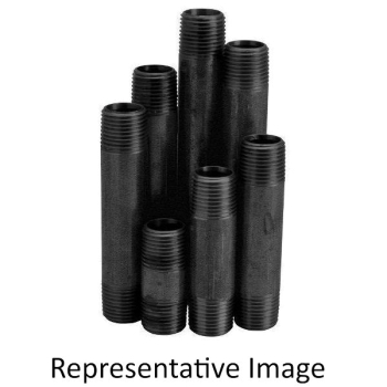 WOLVERINE BRASS® ProSeries 83253 Nipple, 1/2 in Connection Size 1, Connection Type 1: MIP, Black, 8 in L