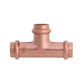 WOLVERINE BRASS® 99617 Press Tee, Tee Fitting, 1/2 in Connection Size 1, Connection Type 1: Compression, Copper