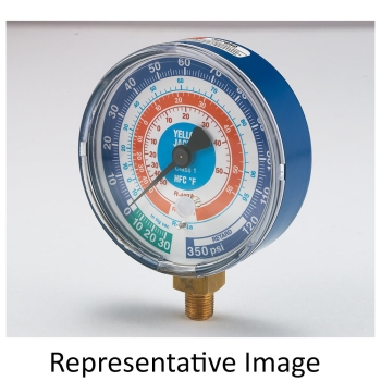Yellow Jacket® 49117 Manifold Gauge, R-32, R-410A, R-454B Refrigerant, 0 to 800 psi Gauge Pressure Range, Analog Display