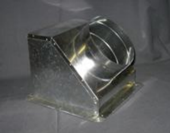 Barrington® 45080806R630 45F1 Series 6 in Ceiling Box - 8 x 8 in Register Opening, Galvanized Steel, 30 ga