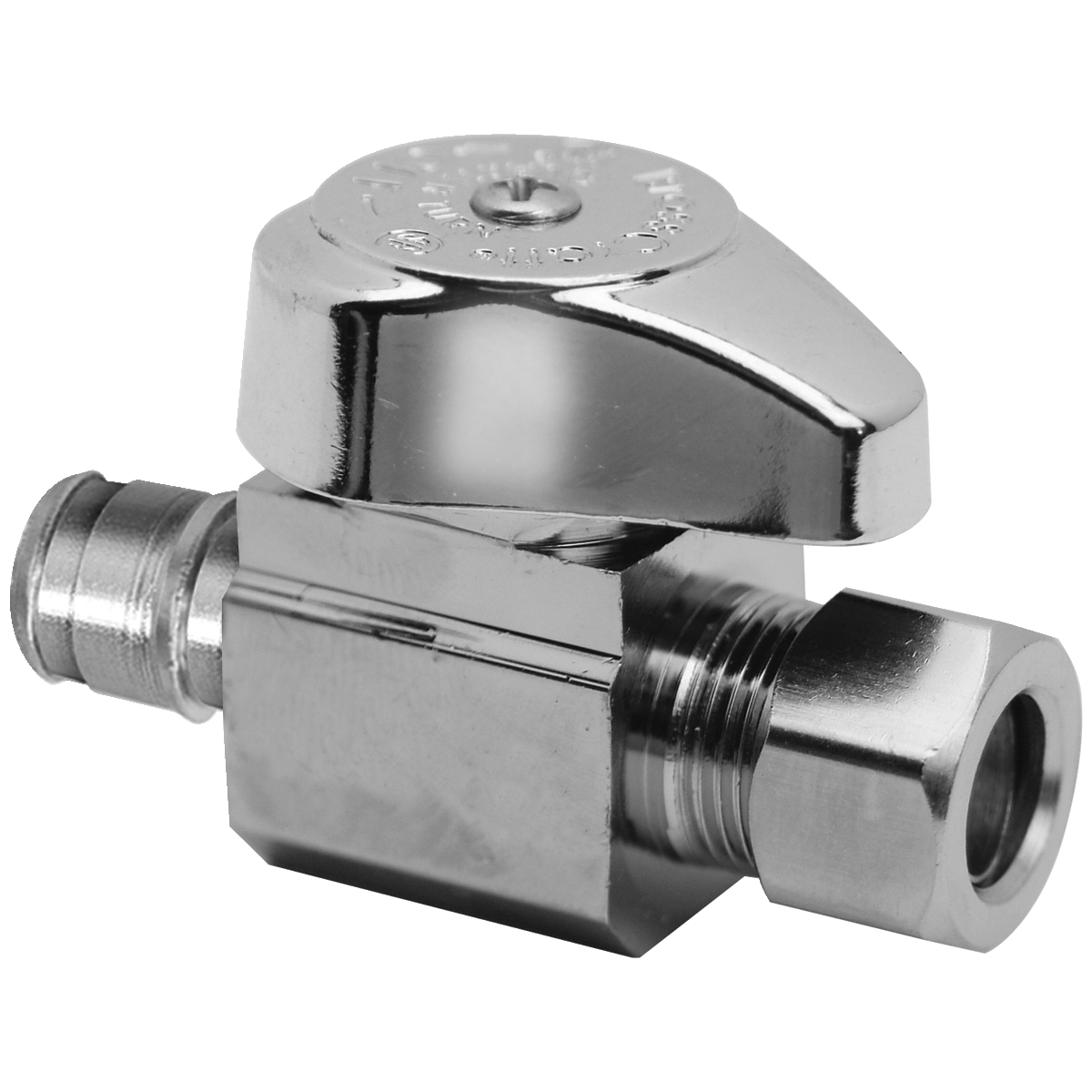 BrassCraft® G2CEPX14XC G2 Series Quarter-Turn Straight Stop - 1/2 in Cold Expansion PEX x 3/8 in Compression
