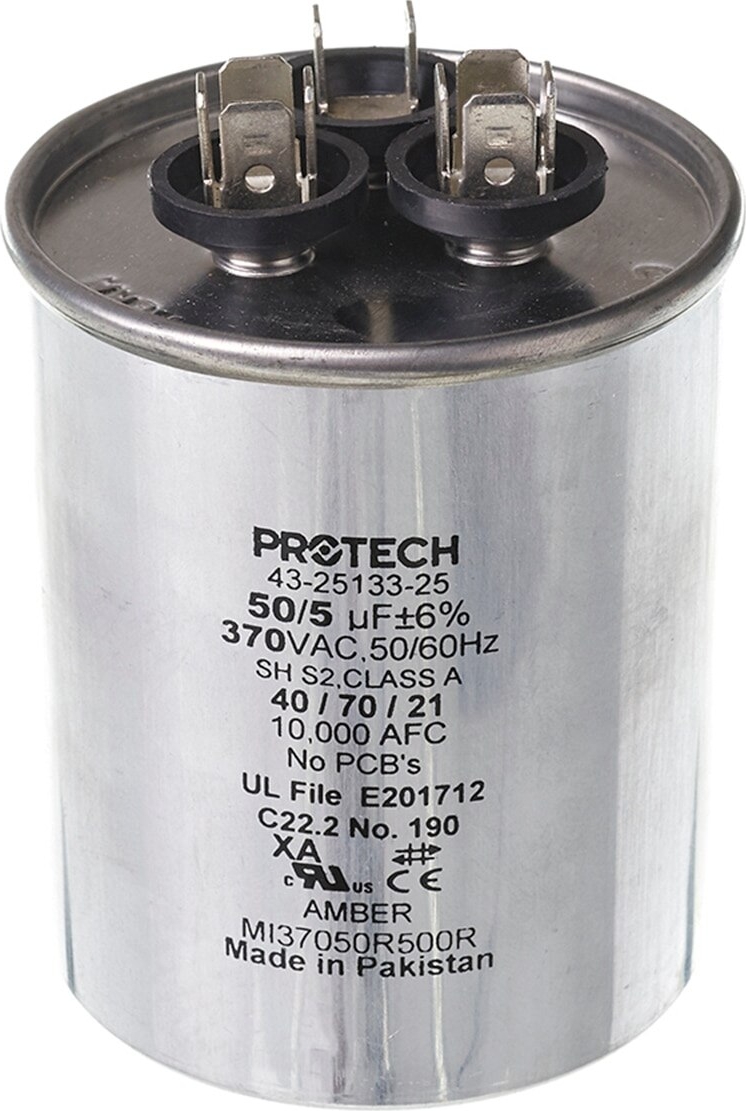 Rheem® 43-25133-25 50+5 MFD 370V Round Capacitor
