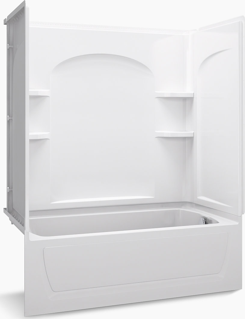 Kohler® 71224100-0 Ensemble Tub & Shower Wall Set - 60 x 32 x 75.25 in, Vikrell