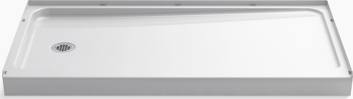 Kohler® 72181110-0 Ensemble Shower Base - Left Hand Drain, 60 x 32 x 4.5 in, Vikrell