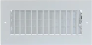 Selkirk® 02261004CW 220 Series 1-Way Multi-Shutter Register - 10 x 4 in, White, Stamped Face