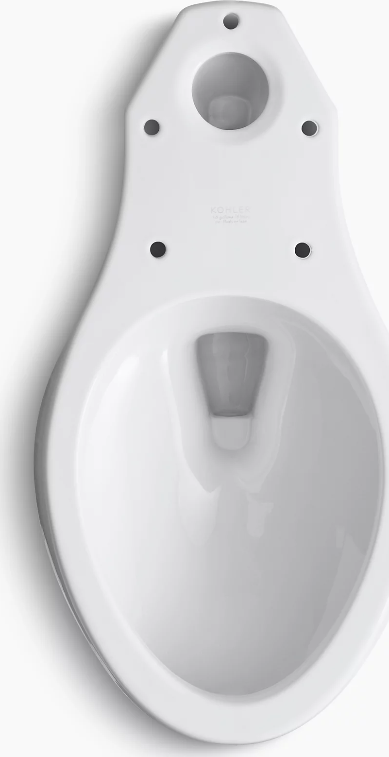 Kohler® K-4199-0 Highline Elongated Toilet Bowl - White, Floor Mount