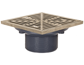 Sioux Chief 842 Series 842-4LNR Floor Drain, 4 in Nominal, MIP, Nickel Bronze-Coated
