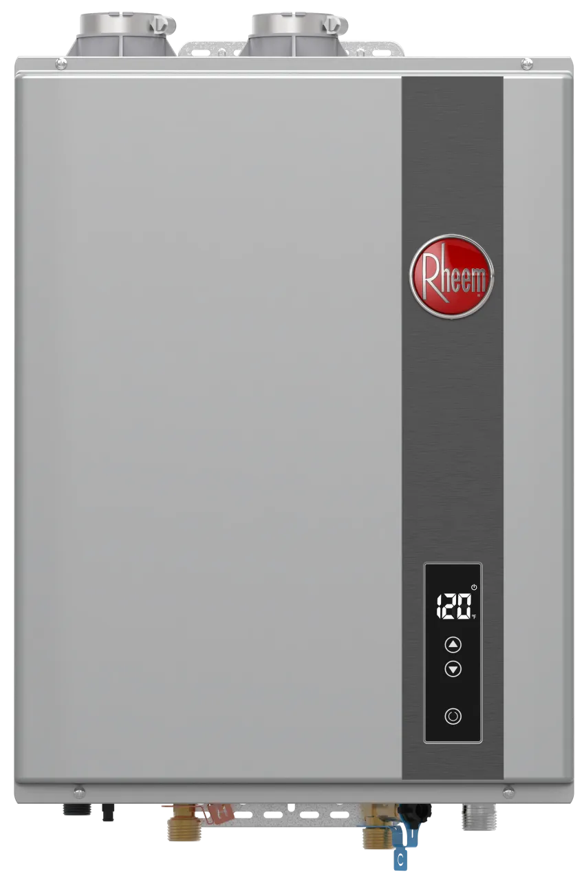 Rheem® RTGH-95DVLP-2 RTGH Series 5.7 GPM Gas Tankless Water Heater - 199,900 BTU/h, 120V, Ultra Low NOx