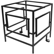 AC Guard ACGUKIT Cage With Top Bar, Locks, Steel, 34 to 59 in Length, 30 to 48 in Width, 30 to 48 in Depth, Black