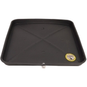 Asurity™ 6-3030L Standard Drain Pan, 30 in L, 30 in W, 1-Outlet, Long Side, Polypropylene