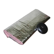 Atco 13102412 Reinforced Duct Sleeve, 25 ft L, R8, Fiberglass Jacket, Silver, Metalized Polyester, 12 in OD