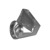 Barrington® No 610F Series 706542 Register Floor Boot, 6 x 12 in Register Opening, For Duct Size: 7 in, 90 deg