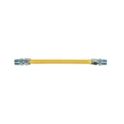 BrassCraft® ProCoat® CSSD44-18 Gas Connector, 1/2 in, MIP, 1/2 in, MIP, 18 in L, Stainless Steel Tubing, Steel Fitting