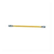 BrassCraft® ProCoat® CSSL44-12 Gas Connector, 1/2 in, MIP, 1/2 in, MIP, 12 in L, Stainless Steel Tubing, Steel Fitting