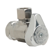 BrassCraft® G2R07X C 1/4 Turn Angle Stop Valve, 1/2 in Inlet, FIP Inlet, 1/4 in Outlet, OD Compression Outlet, 1.95 in D
