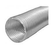 Builders Best® 110260 Semi-Rigid Flexible Pipe, 6 in ID, 20 ft L, 5000 fpm Max Air Velocity, Aluminum