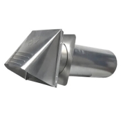 Builder's Best® 110271 Wide Mouth Hood, 6 in Width, 6 in Height, For Duct Size: 4 in, Wall Installation / Mounting
