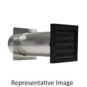 Builder's Best® 110286 Louver Hood, 5.6 in Opening Width, 5-1/2 in Opening Length, Plastic, 5/8 in Height, White