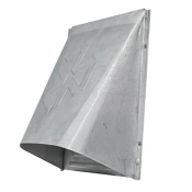 Builder's Best® 110885 Standard Mouth Hood, 6 in Width, 6 in Height, For Duct Size: 4 in, Wall Installation / Mounting