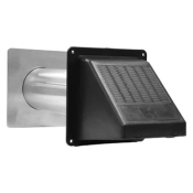 Builder's Best® 111384 Wide Mouth Hood With Snap-in, 5-3/4 in Width, 5-3/4 in Height, For Duct Size: 4 in