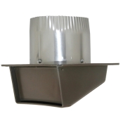 Builder's Best® 111805 Eave Vent Exhaust With 3 in Rigid Crimped Aluminum Tail, 5-3/4 in Width, 2-1/2 in Height, Brown